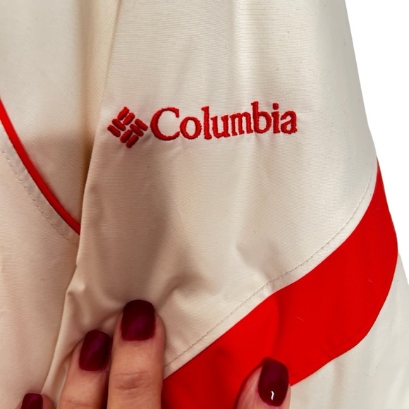 Columbia Off White/Orange Omni Shield Water Resistant Full Zip/Snap Closure XL - Picture 13 of 16